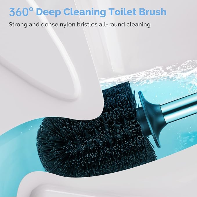 HAMITOR Toilet Plunger and Bowl Brush Set: 2 in 1 Stainless Steel Heavy Duty - Image 5