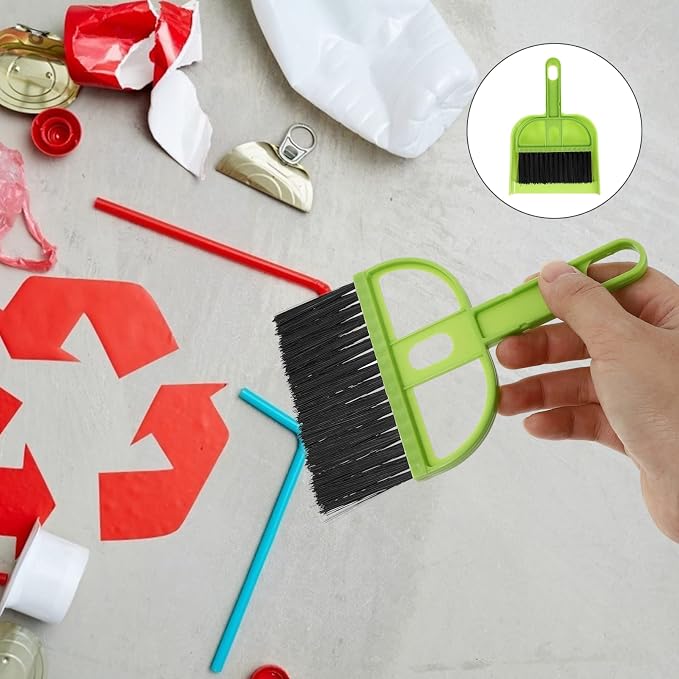 6 Sets Broom Dustpan Set Small Mini Handheld Dust pan - Image 5