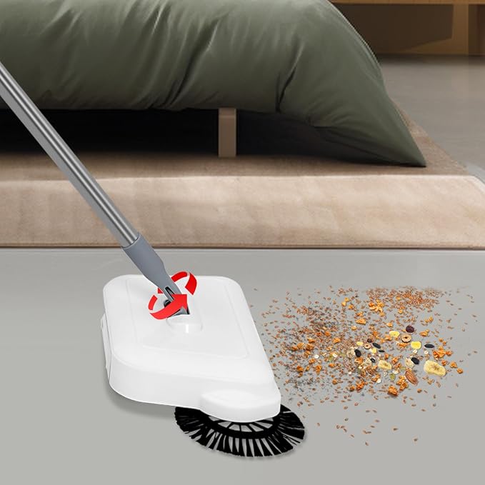 Hand Push Floor Sweeping Machine, Manual Non Electric Carpet Sweeper, 200mm - Image 4