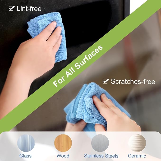 LIVOS 50 Pack Microfiber Cleaning Cloth in Box, Reusable Cleaning Rags - Image 3