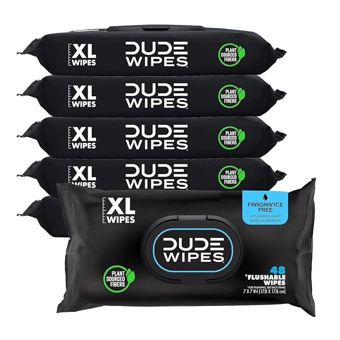 DUDE Wipes Unscented Flushable Wipes by DudeWipes