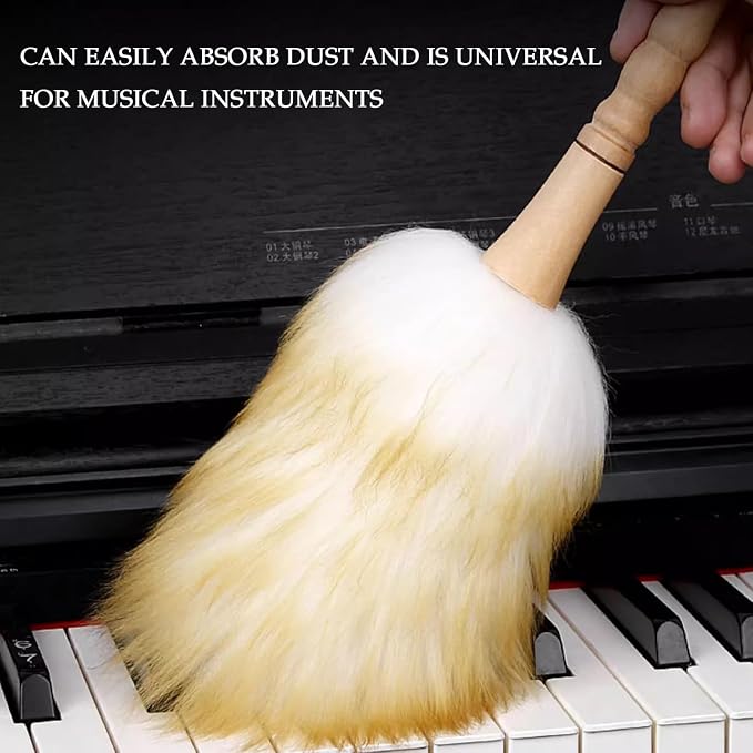 Wool Duster, Long Handle Duster, Wool Lambswool Cleaning Brush Duster, Wool - Image 6