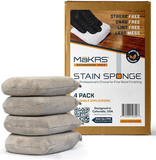 MāKRS Stain Sponge, Snag and Streak-Free Applicator Sponges, Micro-Brush by MaKRS
