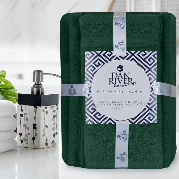 DAN RIVER 8 PC Luxury Bath Towels - Image 8