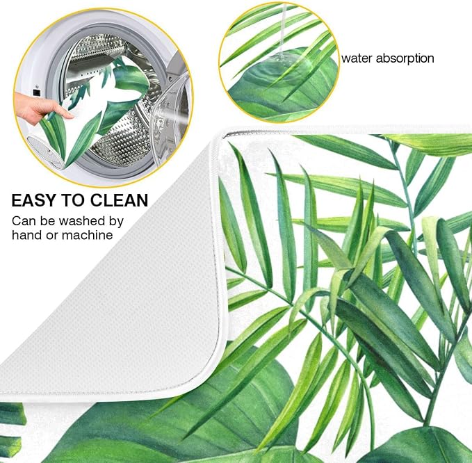 Tropical Palm Leaves Dish Drying Mat - Image 4