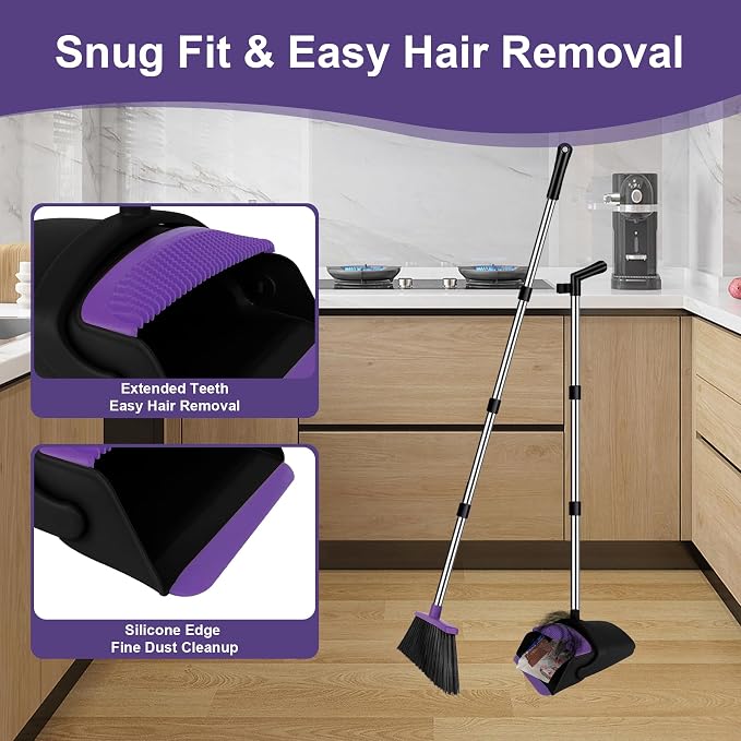 Broom with Dustpan Combo Set and Silicone Air Broom Kit - Image 7