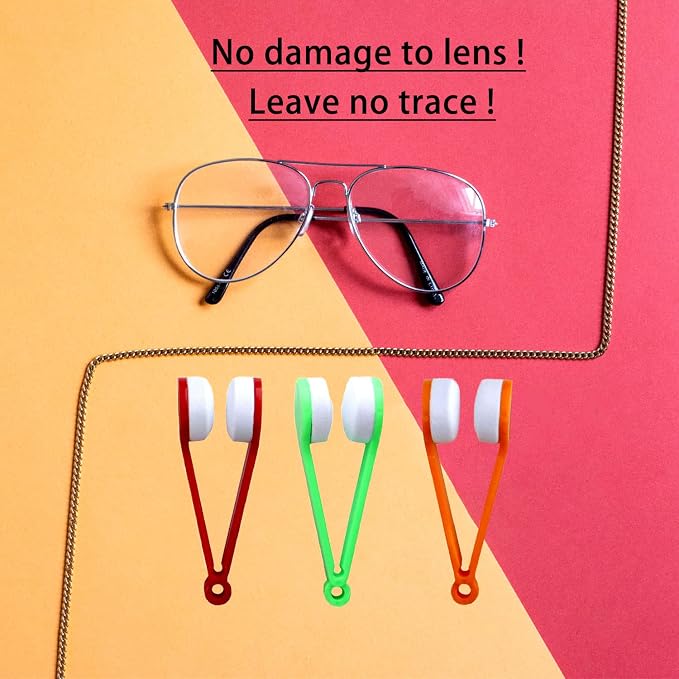 10 Pcs Mini Sun Eyeglasses Cleaning Clip, Glasses Eyeglass Microfiber - Image 4