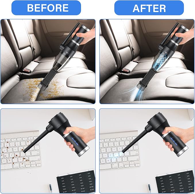 ATEngeus Compressed Air Duster & Vacuum, 77000 RPM Cordless Air Duster - Image 6