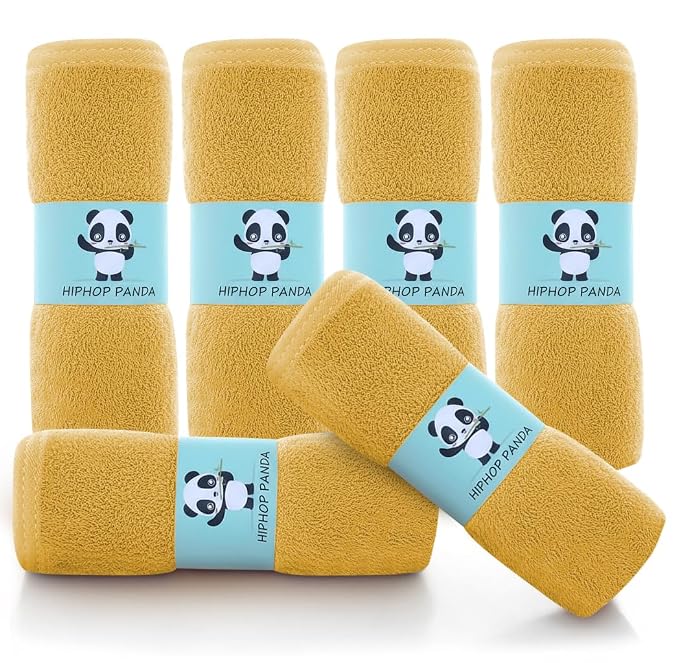 HIPHOP PANDA Baby Washcloths, Rayon Made from Bamboo by HIPHOPPANDA