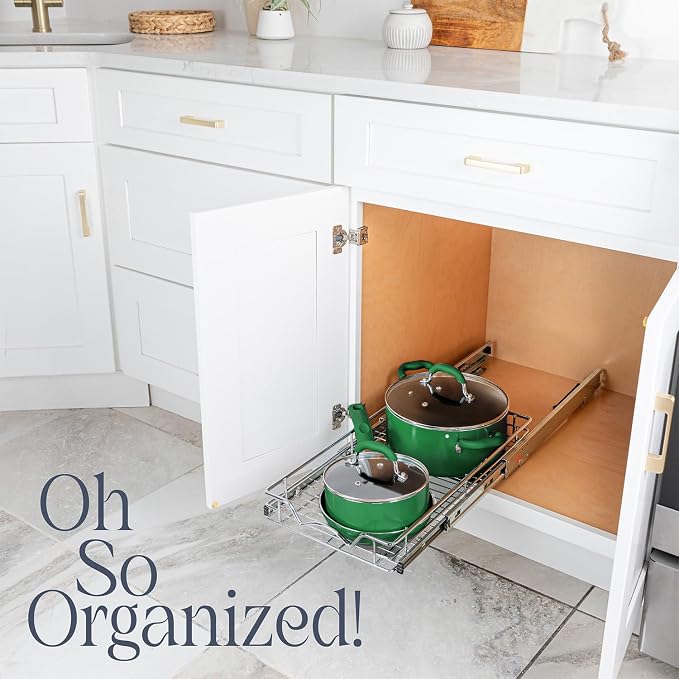 HOLDN’ STORAGE Pull Out Cabinet Organizer, Heavy Duty Caddy w/Lifetime Limited - Image 2