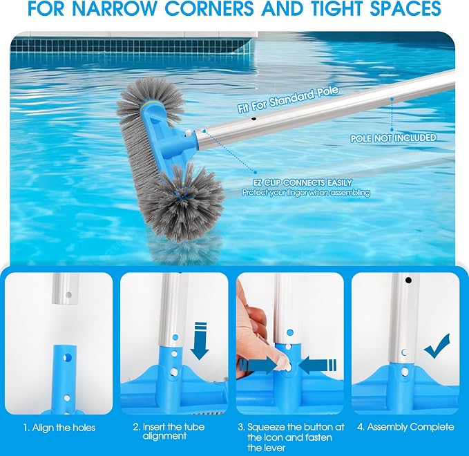 12.5'' Round End Pool Brush Head - Image 4