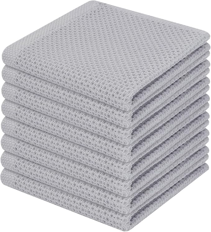 Homaxy 100% Cotton Waffle Weave Kitchen Dish Cloths, Ultra Soft Absorbent Quick by Homaxy