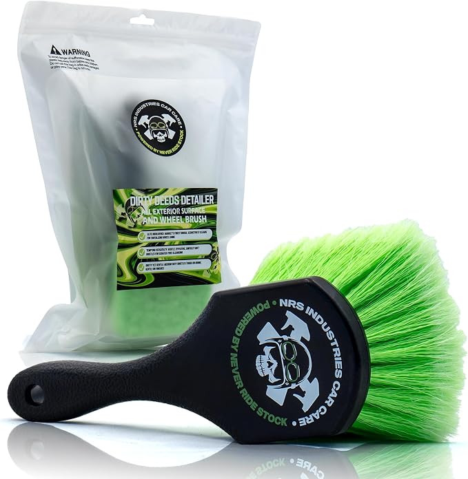 Dirty Deeds Wheel & Exterior Car Cleaning Brush | Soft Bristle Scrubber | Safe by NRSIndustries
