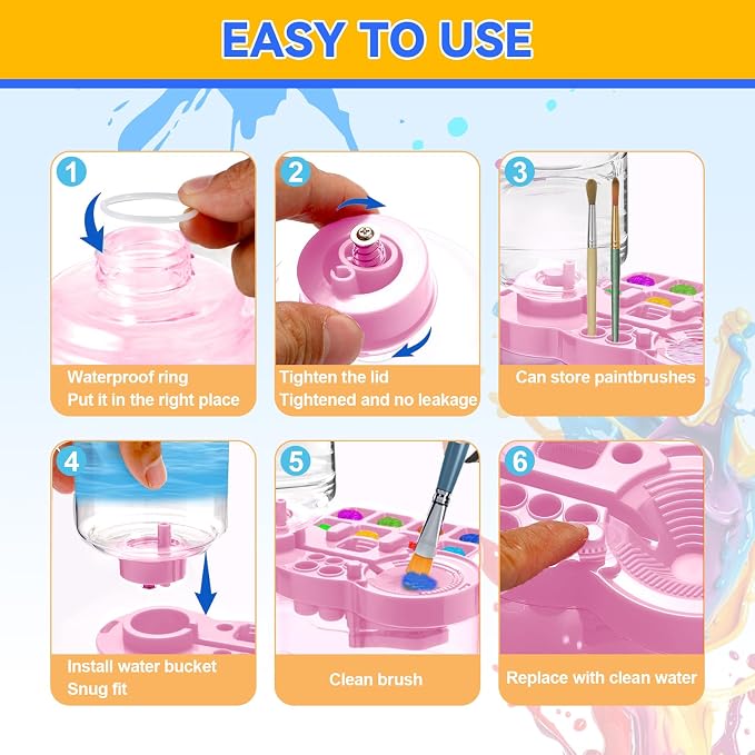 New Paint Brush Cleaner Tool, Brush Rinser Cup Painting Running Water - Image 5