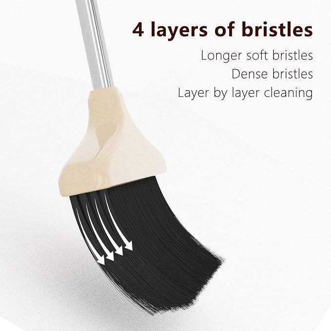 Broom with Dustpan Combo Set 54” Long Handle Household Dust Pan - Image 5
