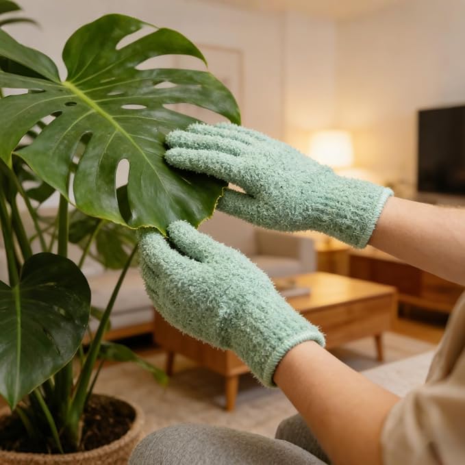 Microfiber Gloves for Plants, 4Pairs Reusable Plant Gloves Dusting Washable - Image 6