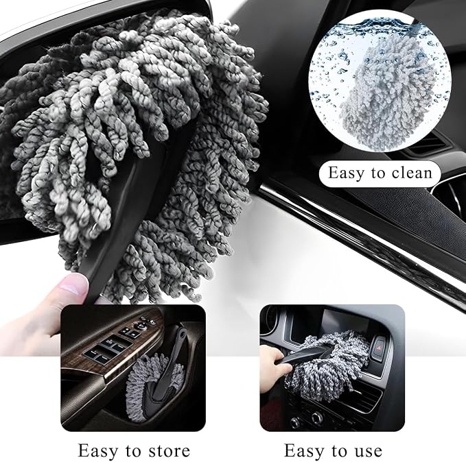 2 PCS Car Dash Duster Brush, Super Soft Microfiber Multi-Functional Car - Image 4