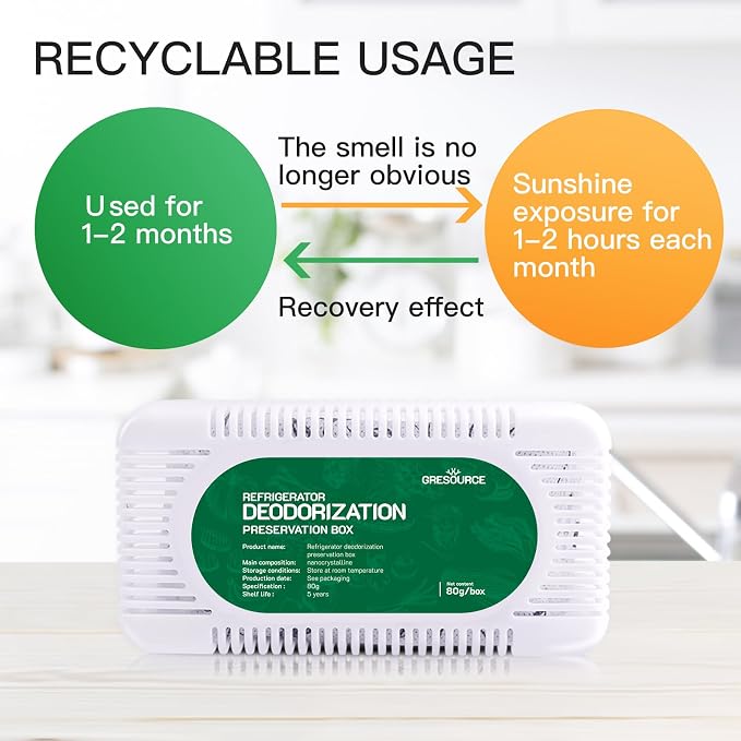 6 Pack Fridge Deodorizer, Refrigerator and Freezer Deodorizer Odor Eliminator - Image 5