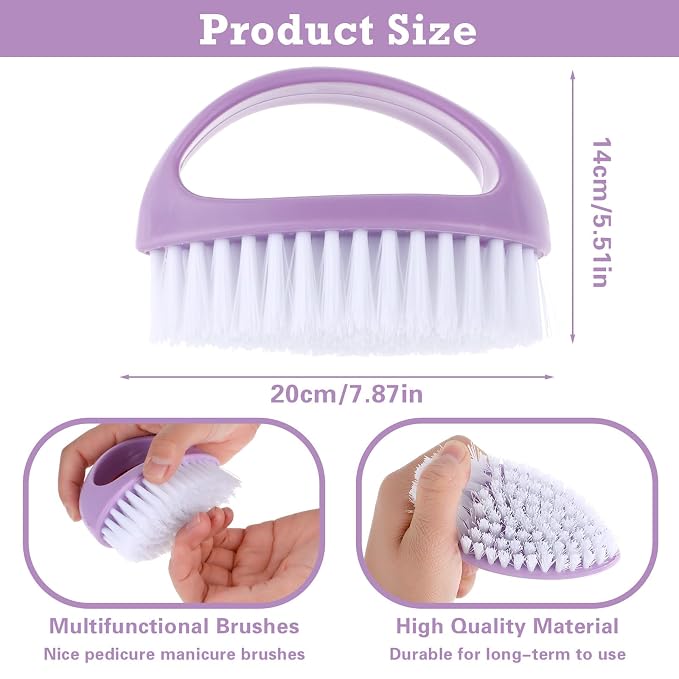 2 Pcs Hand and Nail Brush, Heavy Duty Scrub Clean Brushes - Image 6