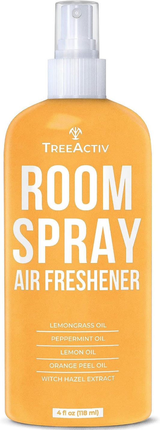 TreeActiv Aromatherapy Room Spray 4 oz, Natural Citrus Air Freshener, Essential by TreeActiv