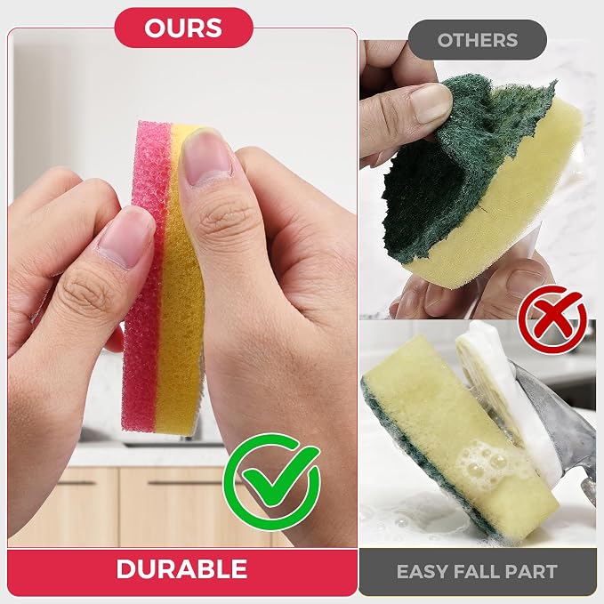 20 Packs Dish Wand Sponge Refills - Image 3