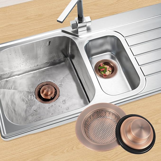 RQYEKDO Kitchen Sink Strainers Sink Stopper Kits, Stainless Steel Sink Drain - Image 7