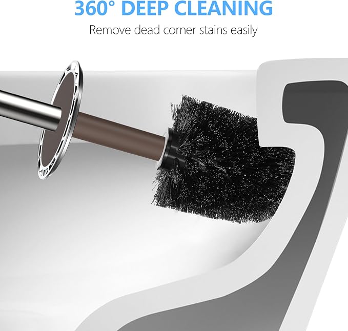 SetSail Toilet Brush, Compact Size Toilet Bowl Brush and Holder Toilet Brushes - Image 5