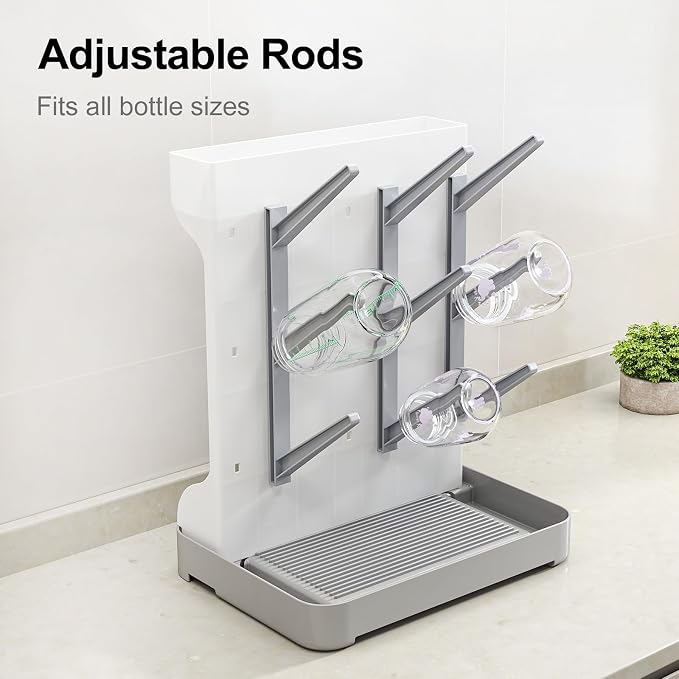 GoMaihe Baby Bottle Drying Rack: Space Saving Vertical Bottle Dryer Holder - Image 6