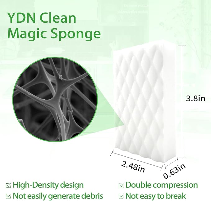 Magic Sponge 2X Density, Water-Activated Cleaning Sponge Eraser - Image 2