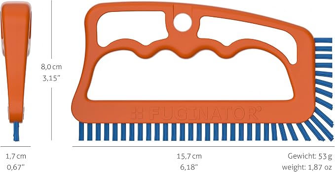 Fuginator Scrub Brush for Tile and Grout: Stiff Nylon Bristle Scrubbing Brush - Image 4