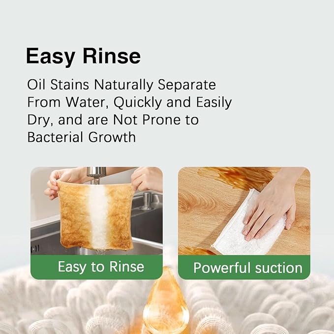 Bamboo Fiber Dish Cloths for Kitchen, Reusable Dish Towels, Double Layered - Image 3