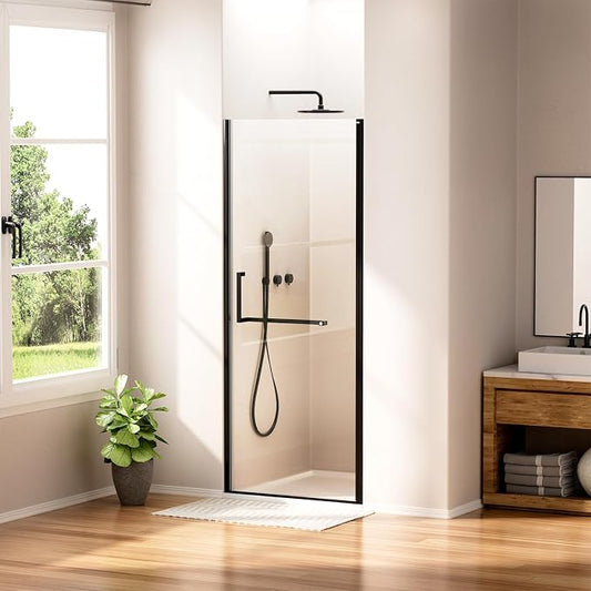 WinZo 29-30" W ×72" H Frameless Pivot Shower Door, Pivot Swing Shower Glass by winzo