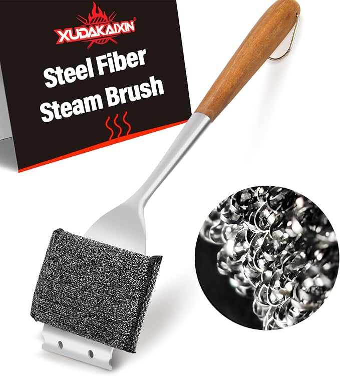 Grill Brush Bristle Free, Unique Steel Fibers Pad Perfect by XUDAKAIXIN