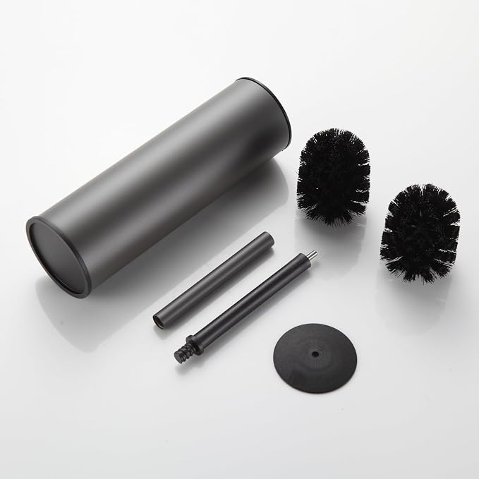 BGL Gunmetal Grey Toilet Brush and Holder, Stainless Steel Toilet Brushes - Image 7