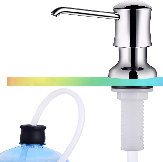 Sink Soap Dispenser for Kitchen Sink Chrome Upgrade by UltimateUnicorn