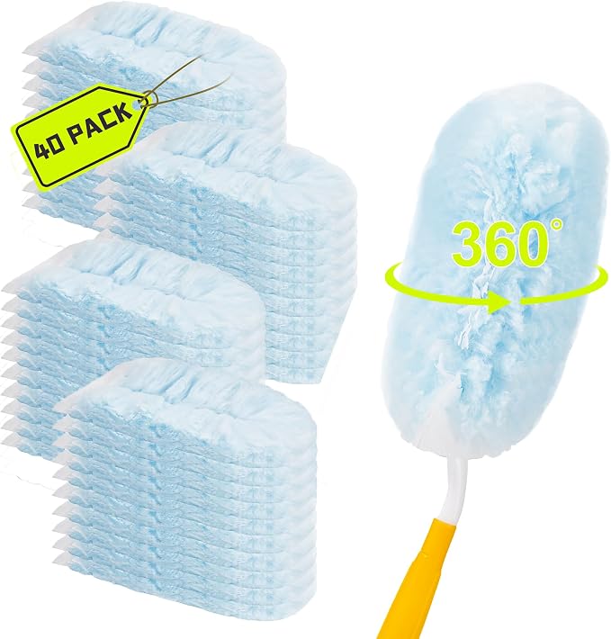 40 Count Duster Refills Kit for Most Duster, 360° Heavy Duty Duster Refills by HAYEGO