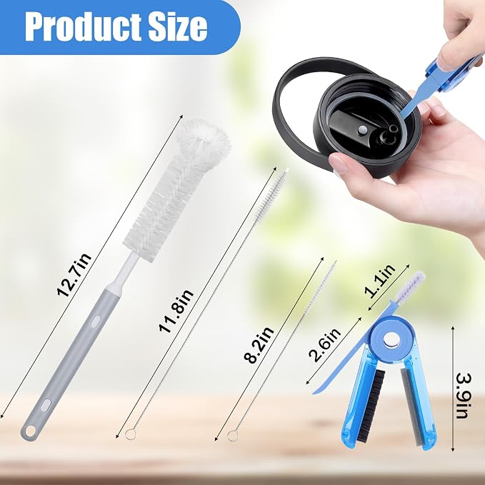 XANGNIER 4 PCS Water Bottle Cleaner Brush Kit - Image 8