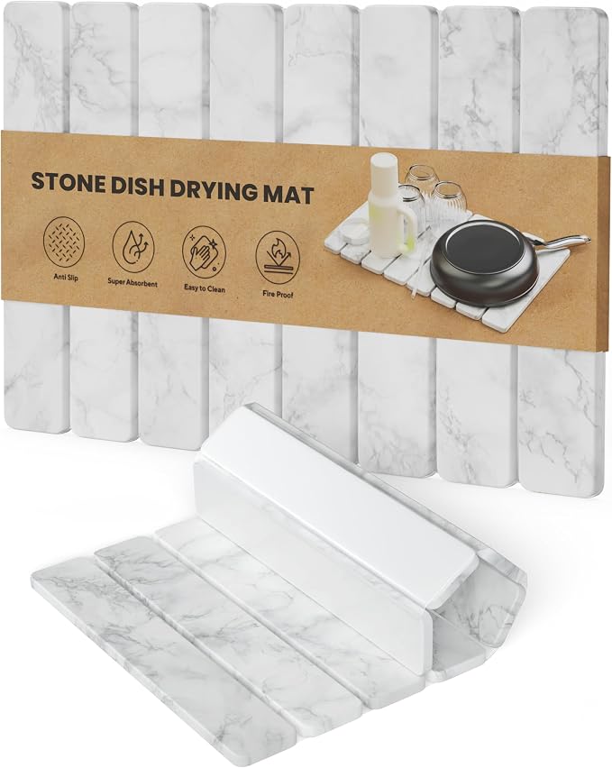 Stone Drying Mat for Kitchen Counter by CHROMECLUB