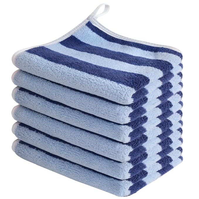 SINLAND Microfiber Facial Cloths Fast Drying Washcloth 12inch x 12inch by SINLAND