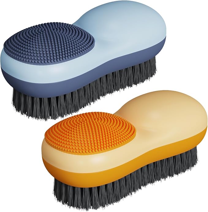 Laundry Stain Brush Two-Side Soft Bristle Scrub Brush by Selaurel