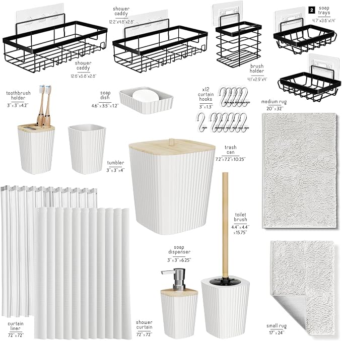 Clara Clark Bathroom Accessories Set - Image 3