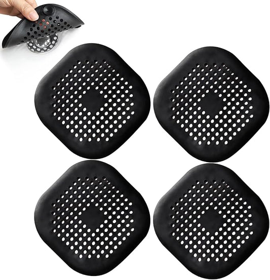 4 Pieces Shower Drain Hair Catcher Bathtub Stopper Home Drain Protectors Drain by Philbinden