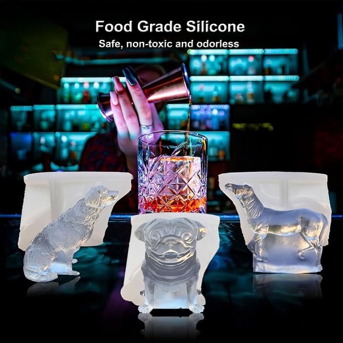 3D Pug Dog Ice Cube Silicone Molds Tray - Image 6