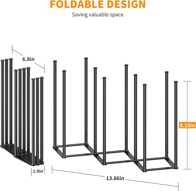 Foldable Baby Bottle Drying Rack-10 Poles Water Bottle Organizer - Image 2