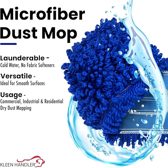 KLEEN HANDLER 36 Inch Microfiber Dust Mop Bulk Pack of 12, Large Washable - Image 7