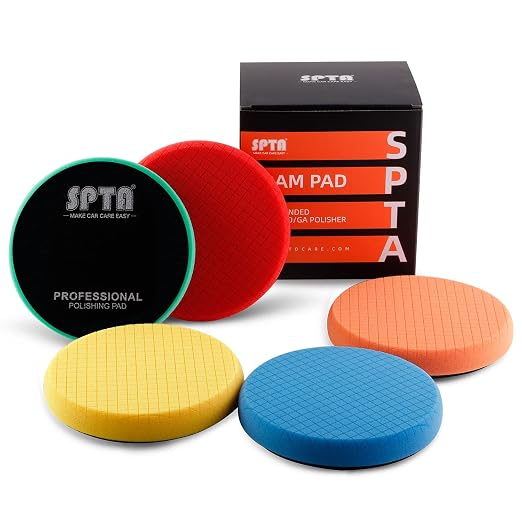 SPTA Buffing Polishing Pads, Compound Buffing Sponge Pads Cutting Polishing Pad by SPTA