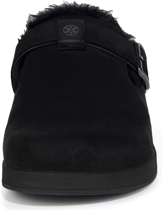 Fur Lined Clogs for Women Men Suede Winter Slippers Arch Support Slip on Mules - Image 4