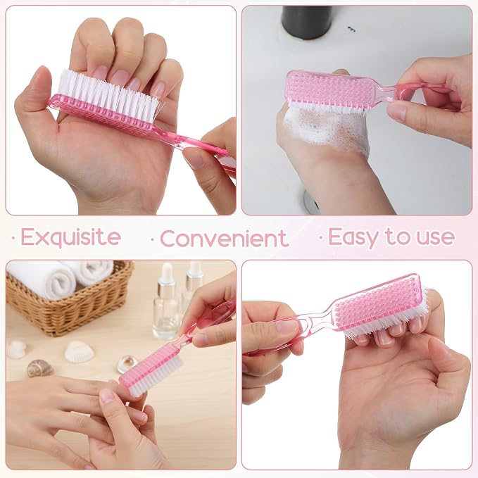 60 Pcs Nail Scrubber Brushes Bulk Handle Grip Manicure Brushes - Image 7