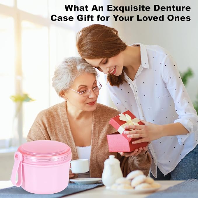 Denture Case, Leak Proof Denture Bath Cup - Image 6