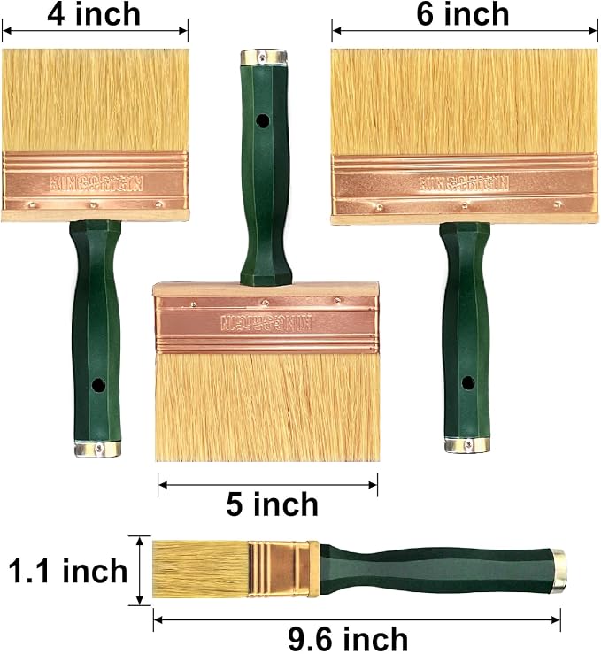Deck Stain Brush Set, 3 Pack Large Paint Brushes - Image 2